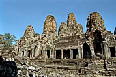 Angkor Thom - Bayon temple, second enclosure, towers of the South gopura 